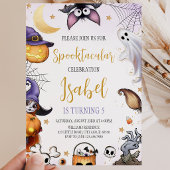 Invitation Anniversaire d'Halloween Violet Fantastique
