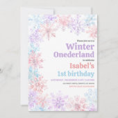 Invitation Anniversaire d'hiver Onderland (Devant)