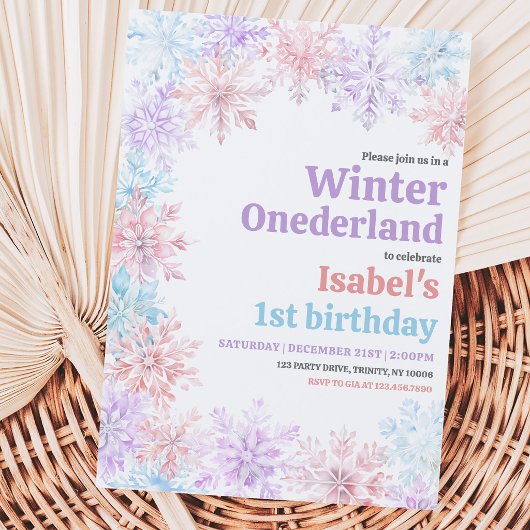 Invitation Anniversaire d'hiver Onderland