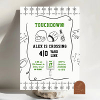 Anniversaire d'homme adulte Touchdown dessiné à la