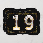 Invitation Anniversaire Diamant 10-99,do-it-yourself nombre,  (Devant / Derrière)