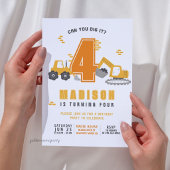 Invitation Anniversaire Diggin 'It | Anniversaire Thème Const