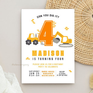 Invitation Anniversaire Diggin 'It Anniversaire Thème Const
