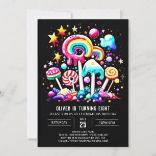 Invitation Anniversaire Digital Candyland Dreamland