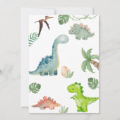 Invitation Anniversaire Dinosaur, Invitation Dinos (Dos)