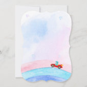 Invitation Anniversaire Dinosaur voiture de course garçon cou (Dos)