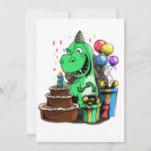 Invitation Anniversaire Dinosaure - 3 Ans (Devant)