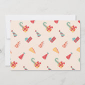 Invitation Anniversaire Dinosaure Cinq. Cute Dino  (Dos)