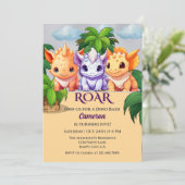 Invitation Anniversaire Dinosaure Party a Dino Bash N'importe (Debout devant)