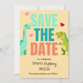 Invitation anniversaire dinosaure pour enfants (Devant)