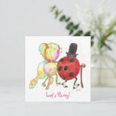 Invitation anniversaire d'insecte (Debout devant)