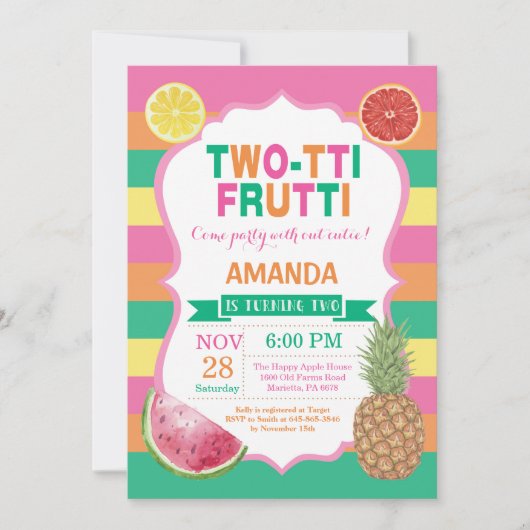 Invitation Anniversaire d'invitation de fête d'anniversaire (Devant)