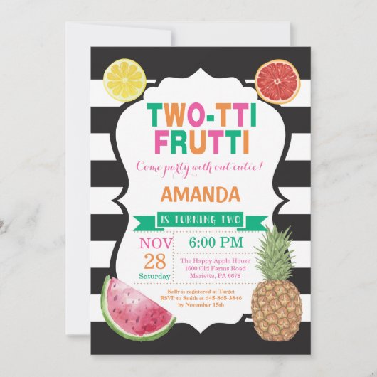 Invitation Anniversaire d'invitation de fête d'anniversaire (Devant)