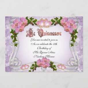 Invitation Anniversaire d'invitation de Quinceanera 15ème