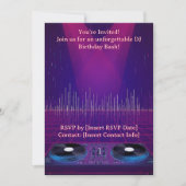 Invitation Anniversaire DJ - Personnalisable (Devant)
