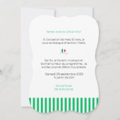 Invitation anniversaire Dolce Vita (Dos)