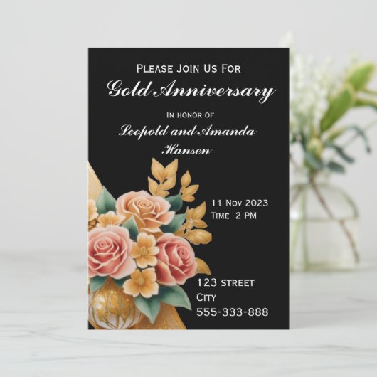 Invitation Anniversaire d'or (Debout devant)