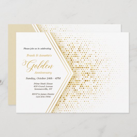 Invitation Anniversaire d'or (Devant / Derrière)