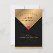 Invitation Anniversaire d'or et de noir (Devant)