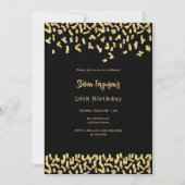 Invitation Anniversaire d'or noir (Devant)