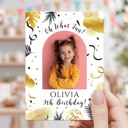 Invitation Anniversaire d'or pour fille
