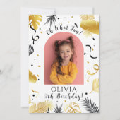 Invitation Anniversaire d'or pour fille (Devant)