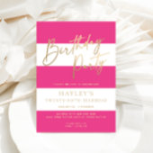 Invitation Anniversaire d'or rose chaud