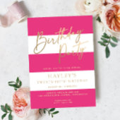 Invitation Anniversaire d'or rose chaud