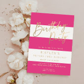 Invitation Anniversaire d'or rose chaud