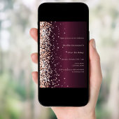 Invitation Anniversaire d'or rose de Bourgogne