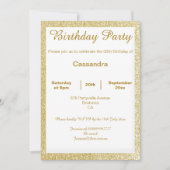 INVITATION ANNIVERSAIRE D'OR SIMPLE ET DE PARTIES SCINTILLANT (Devant)