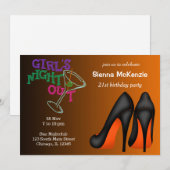 Invitation Anniversaire d'Orange Stilettos (Devant / Derrière)