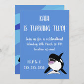 Invitation Anniversaire d'Orca (Devant / Derrière)