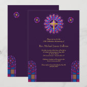 Invitation Anniversaire d'ordination de prêtre (Devant / Derrière)