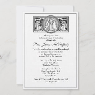 Invitation Anniversaire d'ordination d'un prêtre catholique é