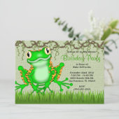 Invitation Anniversaire doux MIGNON de jungle de vignes de (Debout devant)