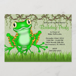 Invitation Anniversaire doux MIGNON de jungle de vignes de
