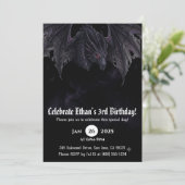Invitation Anniversaire Dragon Aquarelle (Debout devant)
