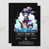 Invitation Anniversaire Dreammignon Pirate (Devant / Derrière)
