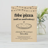 Invitation anniversaire drôle avec pizza gratuite (Debout devant)