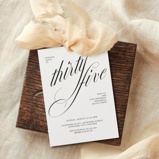 Invitation Anniversaire drôle de 35 ans