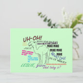 Invitation anniversaire drôle de journée en milieu de semaine (Debout devant)