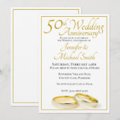 Invitation Anniversaire du 50e Mariage (Devant / Derrière)