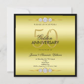 Invitation Anniversaire du 5e Mariage d'or (Dos)
