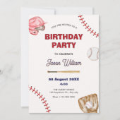 Invitation Anniversaire du baseball (Devant)