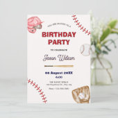 Invitation Anniversaire du baseball (Debout devant)