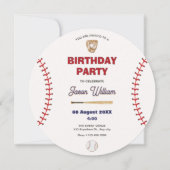 Invitation Anniversaire du baseball (Devant)