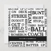Invitation Anniversaire du baseball (Dos)