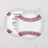 Invitation Anniversaire du baseball (Devant / Derrière)