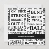 Invitation Anniversaire du baseball (Dos)